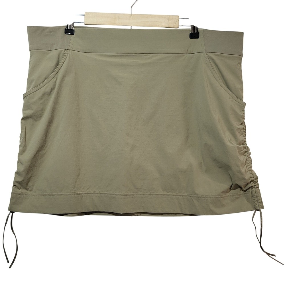 Columbia Anytime Casual Skort Sage Green Khaki Active Hiking‎ Skirt XXL AL4071